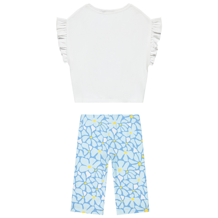 T-shirt met korte mouwen + fantasie onderbroek voor meisjes 