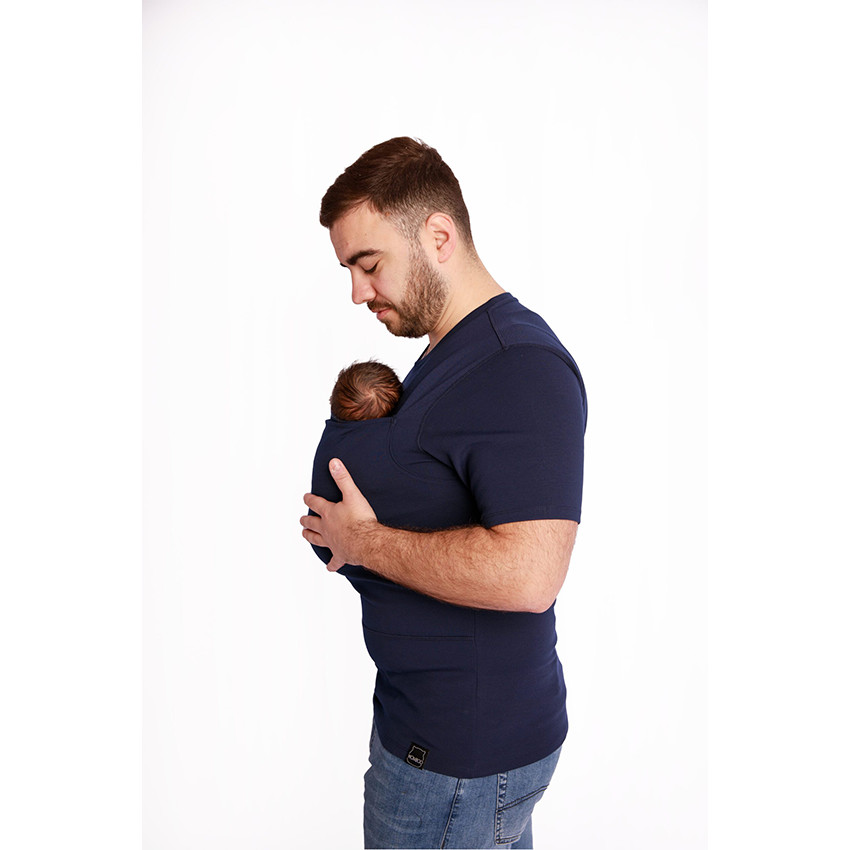 T-shirt buikdrager Man Maat L Navy 