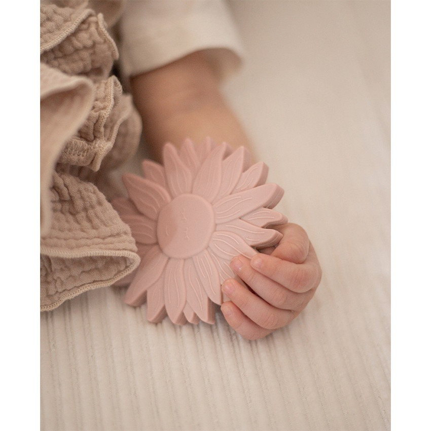 Anneau de dentition silicone Tournesol Rose 