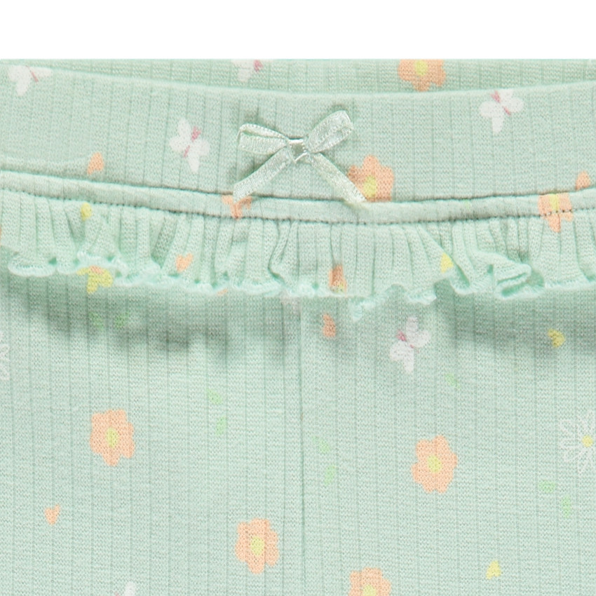 Caleçon long avec volants et imprimé fantaisie pour bébé fille 