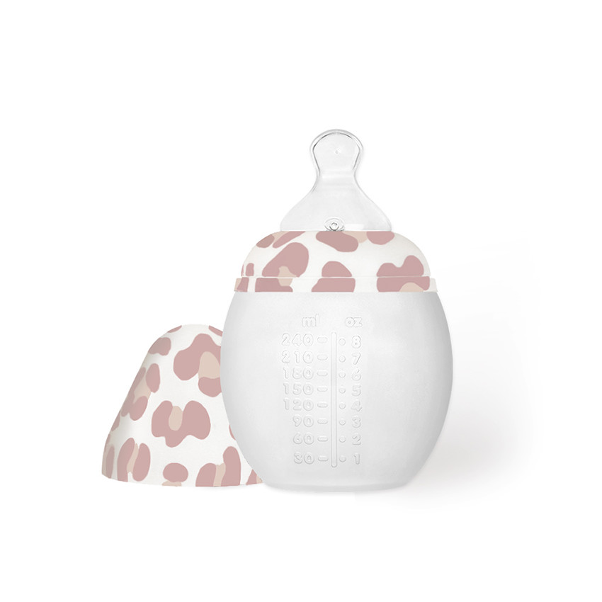 Biberon 240ml anti-colique en silicone Graouu Pink 
