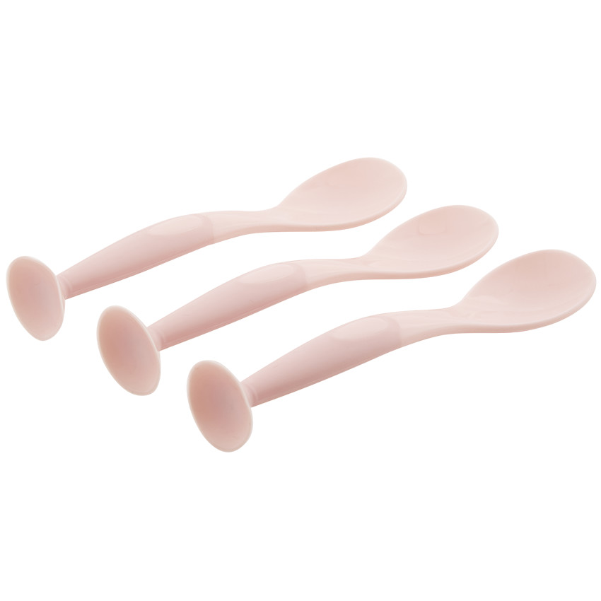 Lot de 3 couverts à ventouse Yummix rose 