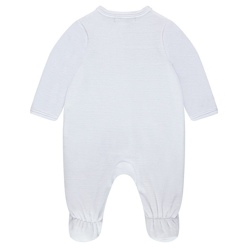 Pyjama Feather in fluweel met borduursels 