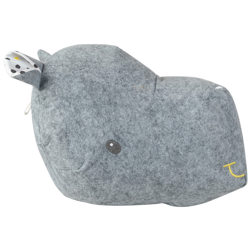 Tête d'hippopotame fantaisie à fixer au mur 