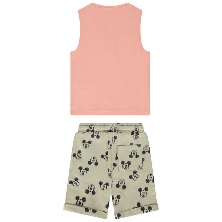Set van 2 delen mouwloos shirt + bermuda met Mickey Disney-print voor babyjongen 