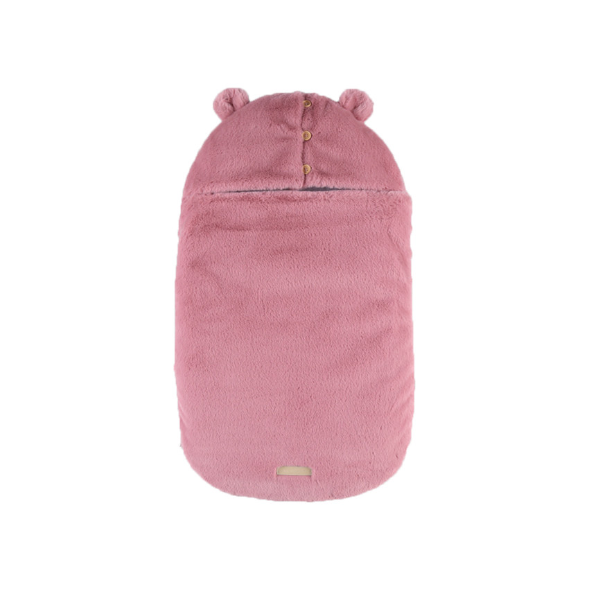 Nid d'ange en fausse fourrure - Rose 