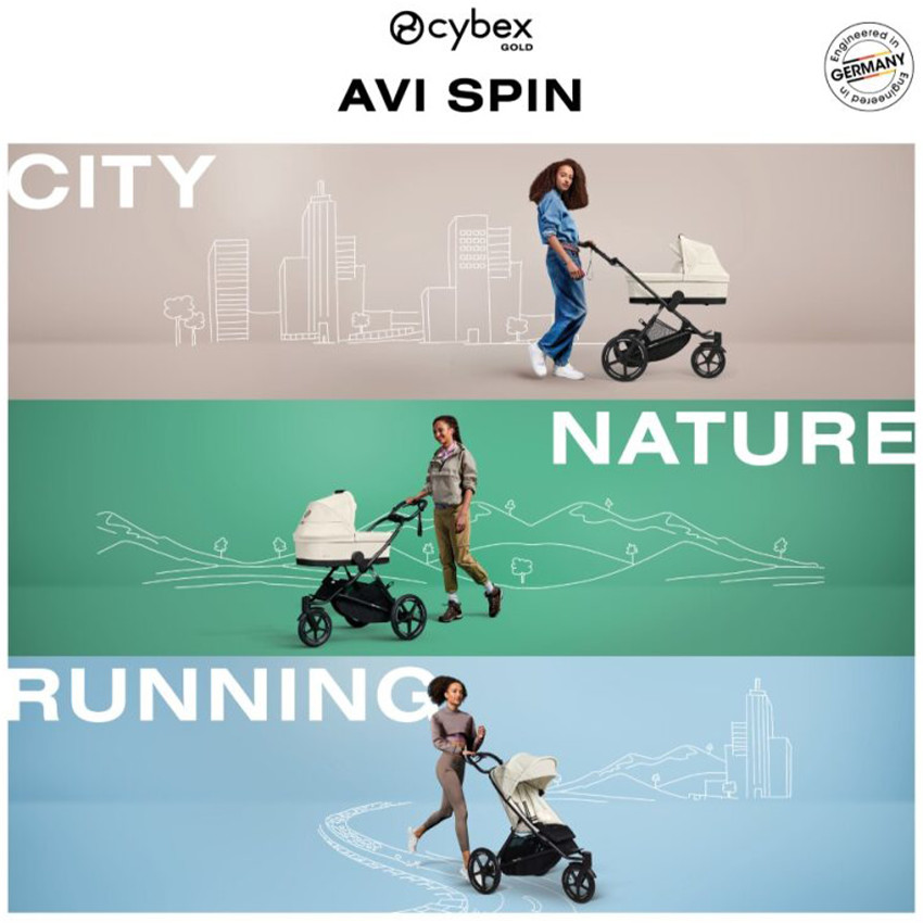 Kinderwagen Avi Spin Almond Beige  