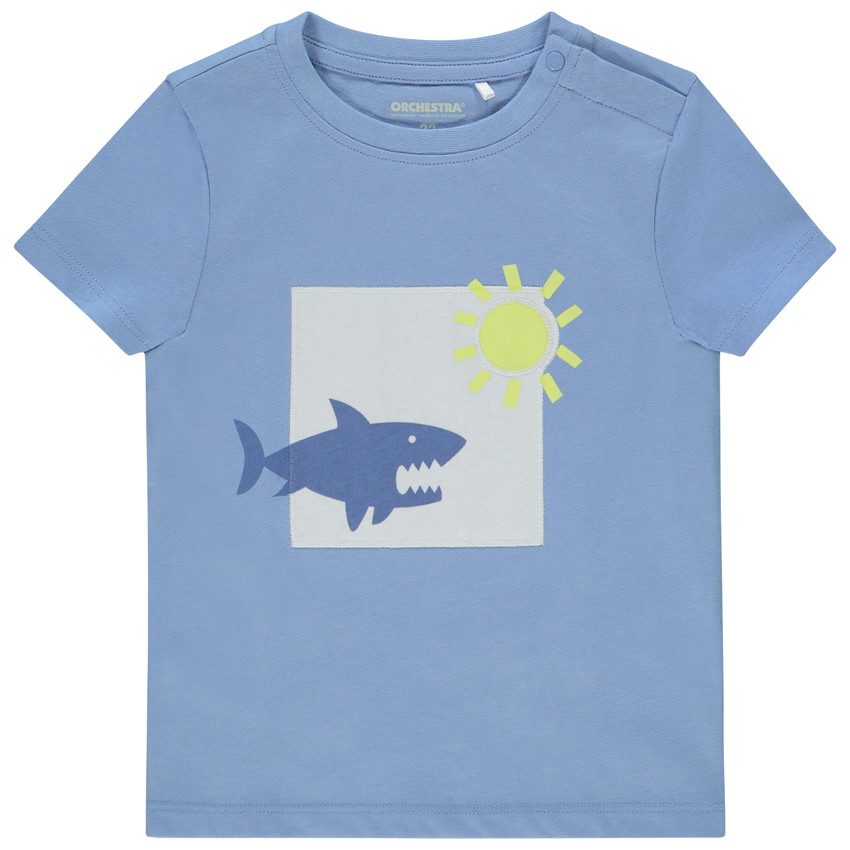 T-shirt manches courtes fantaisie print requin pour bébé garçon 