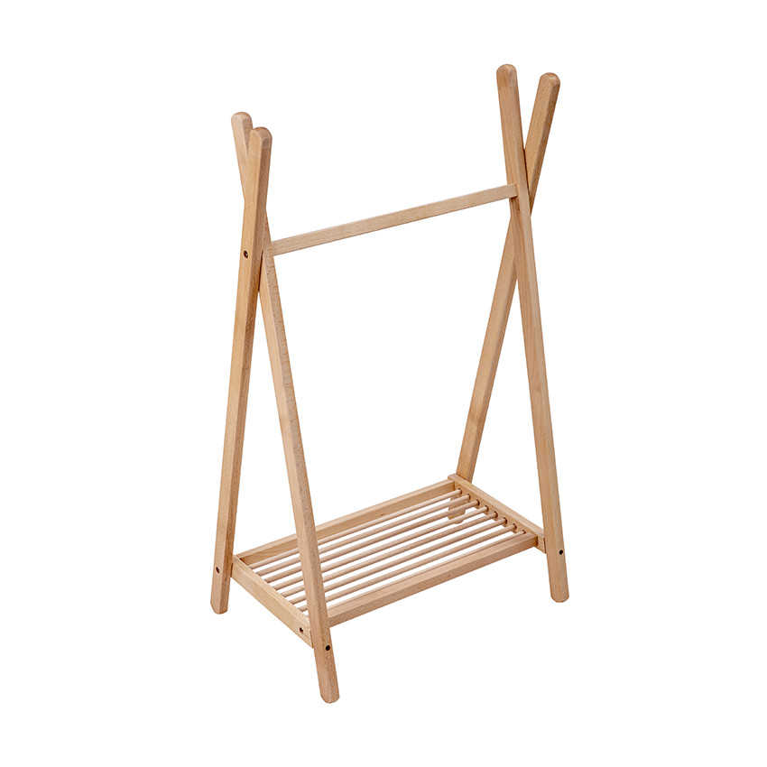 Portant à vêtement Léandre en bois vernis 