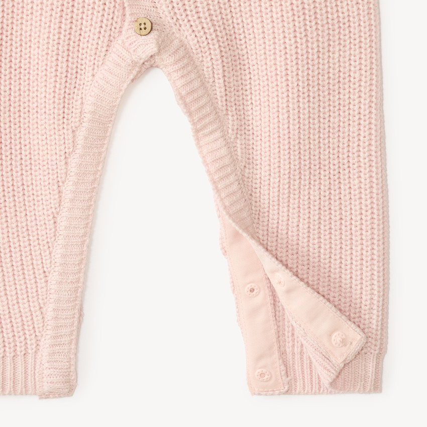 Ensemble 2 pièces combinaison + bonnet en tricot pour bébé fille 