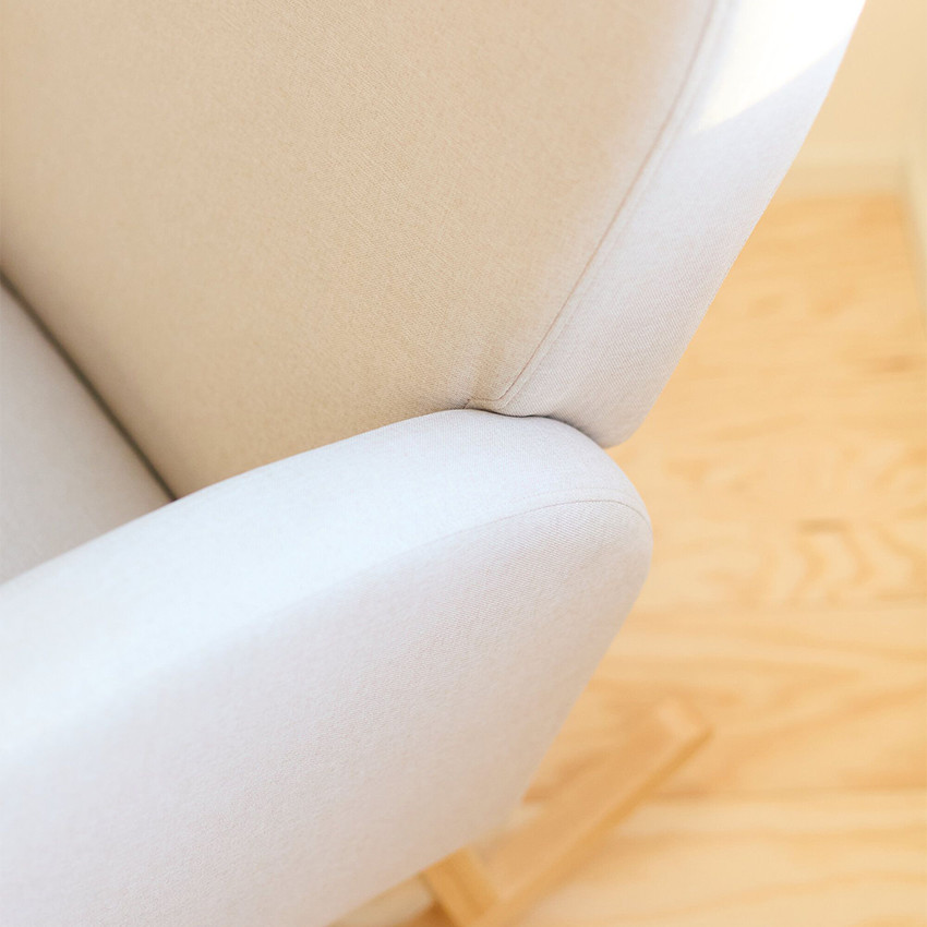 Fauteuil à bascule adulte Lin Beige  