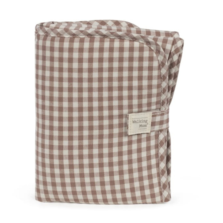 Matelas à langer de voyage Praliné Vichy Moka 
