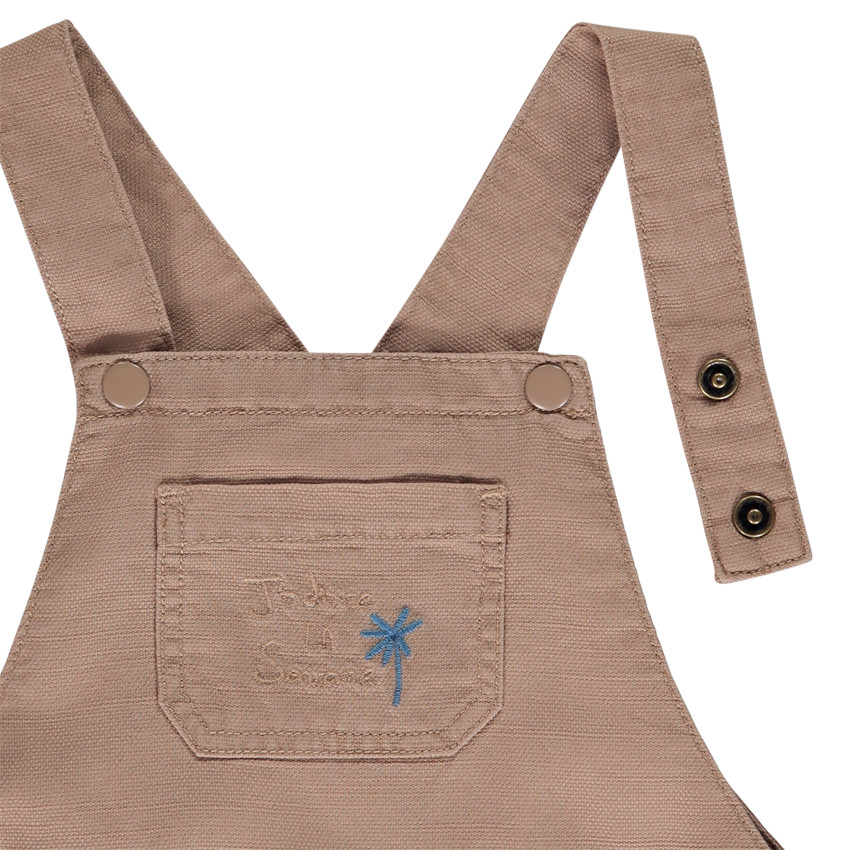 Ensemble 2 pièces avec salopette courte pour bébé garçon 