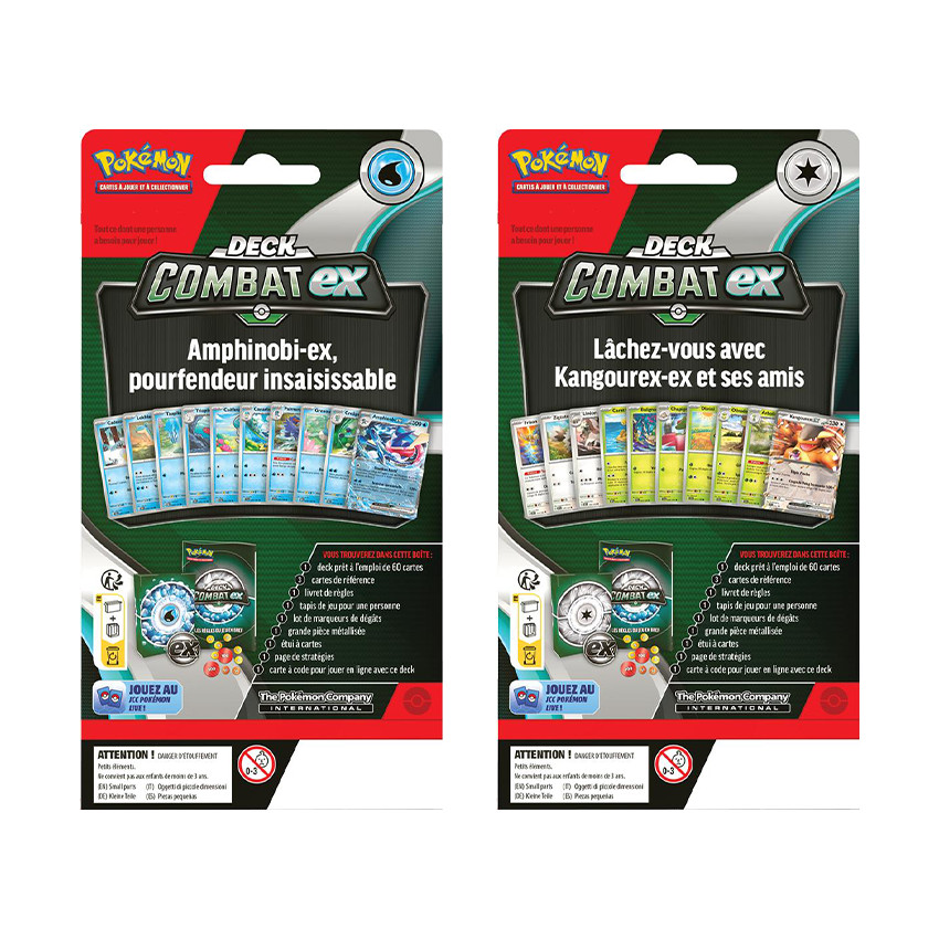 Deck de combat Pokémon Amphinobi-ex/Kangourex-ex (modèle aléatoire) 