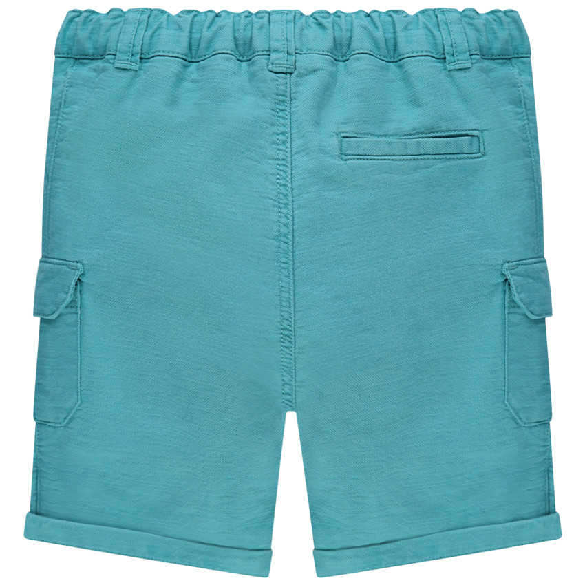 Bermuda cargo blauw van stof 