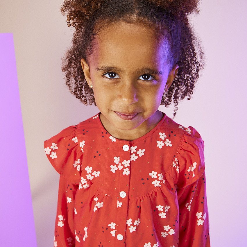 Lange mouwen jurk met bloemenprint voor meisjes 