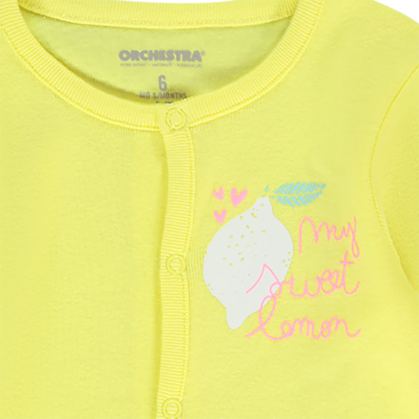 Lot de 2 dors-bien en jersey print citron pour bébé fille 