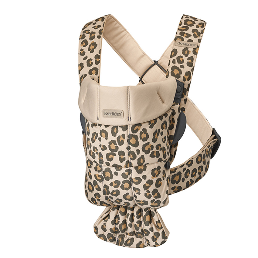 Porte-bébé Mini en coton - Beige/Léopard 