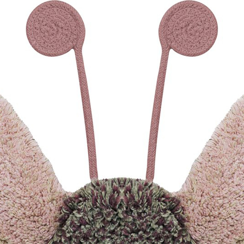 Tapis coton lavable 90x120cm Animal Baby Butterfly 