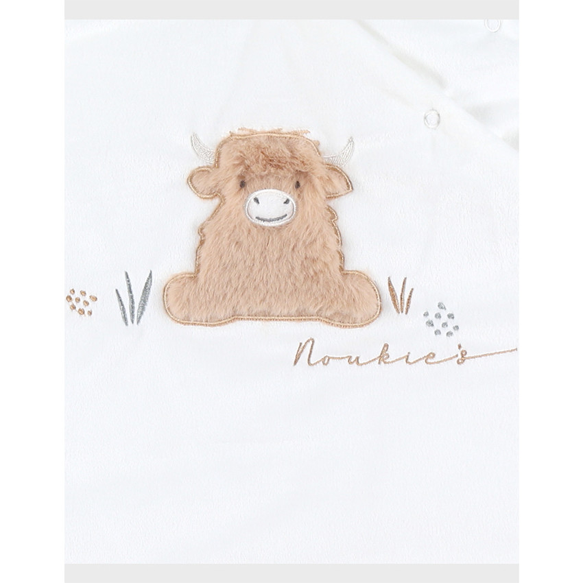 Slaapzak fluweel zonder mouwen 70cm Fluffy Ecru 