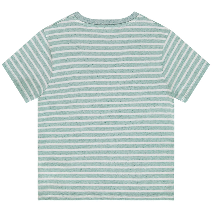 T-shirt manches courtes rayé print palmiers pour garçon 