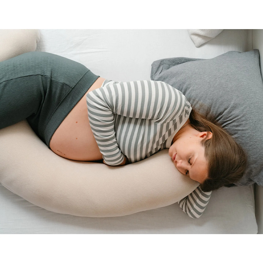 Zwangerschaps- en borstvoedingskussen Buddy corduroy green 