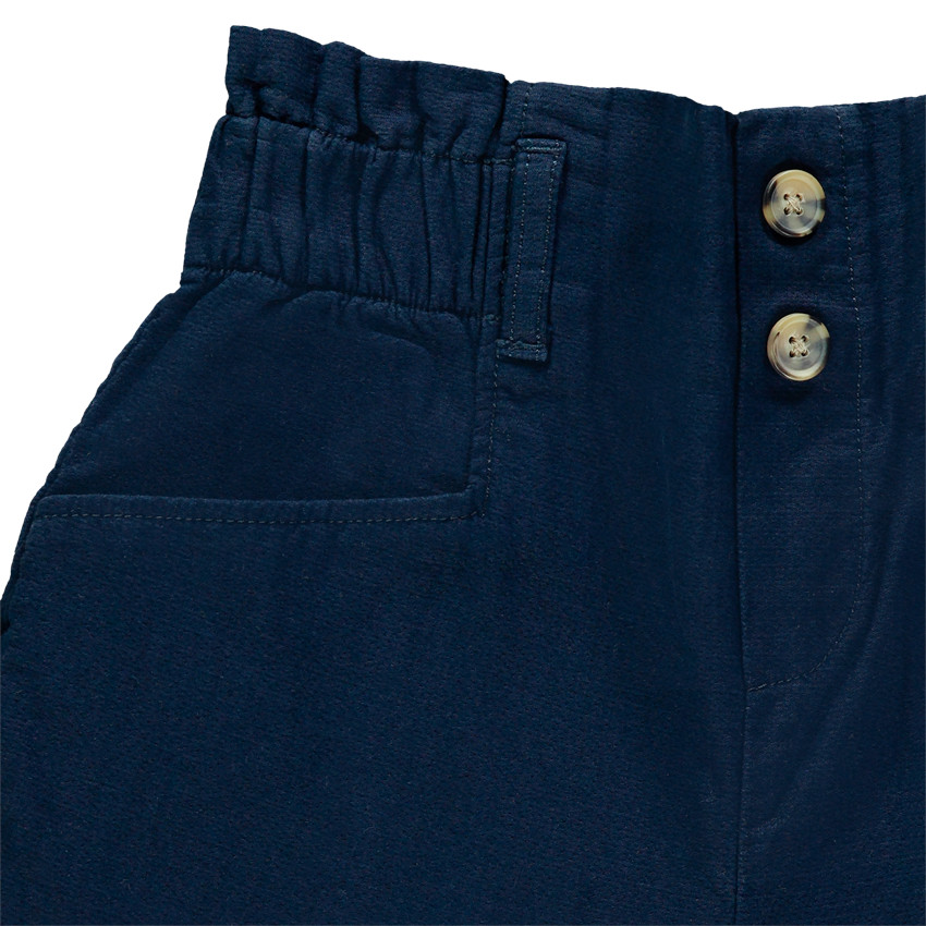 Pantalon en toile taille haute pour fille 