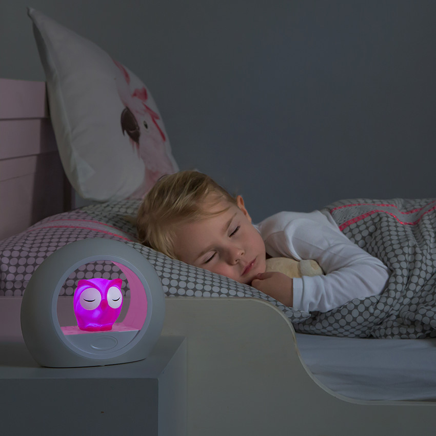 Lampe de chevet hibou Lou - Rose 