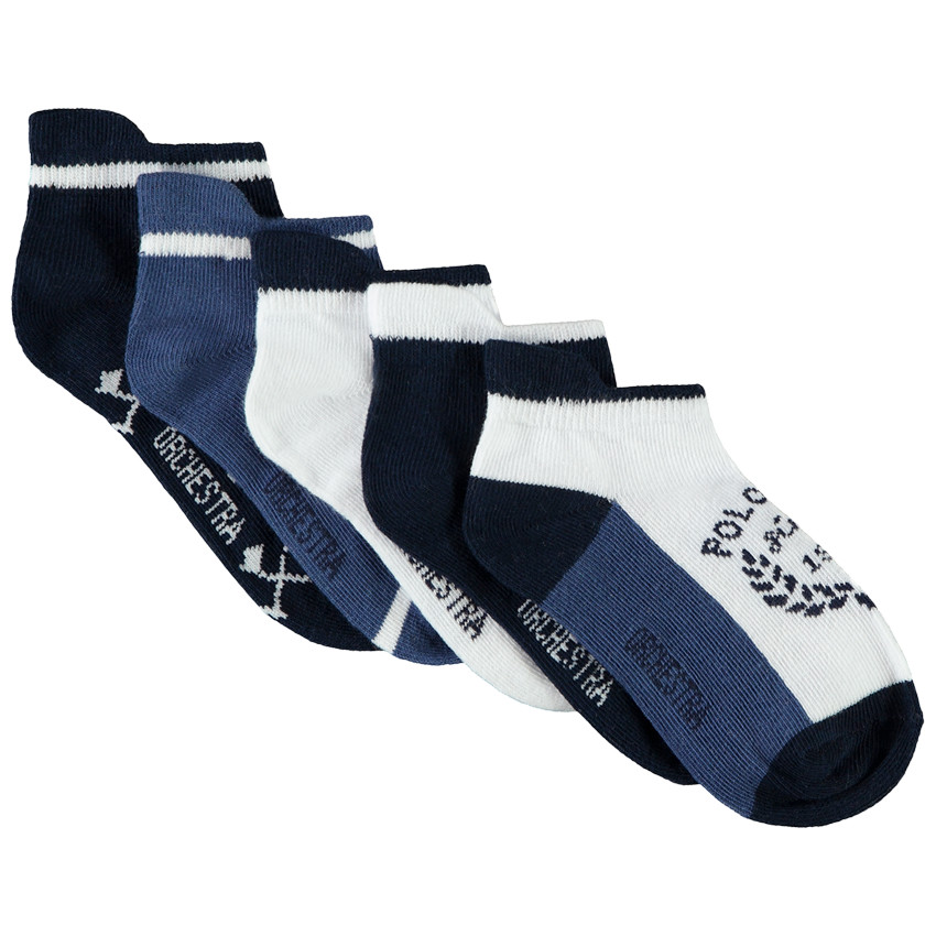 Set van 5 paren van korte fantasie sokken voor jongens 