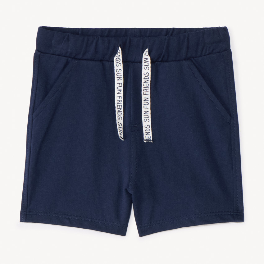 Bermuda in effen fleece voor jongen 