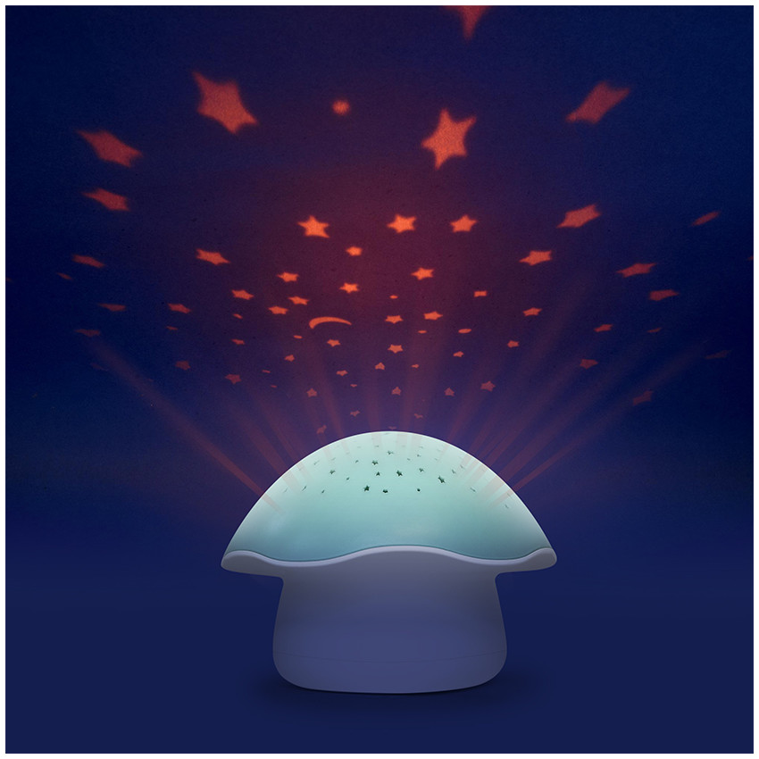 Nachtlamp projector sterrenhemel & muzikaal Paddenstoel Groen 