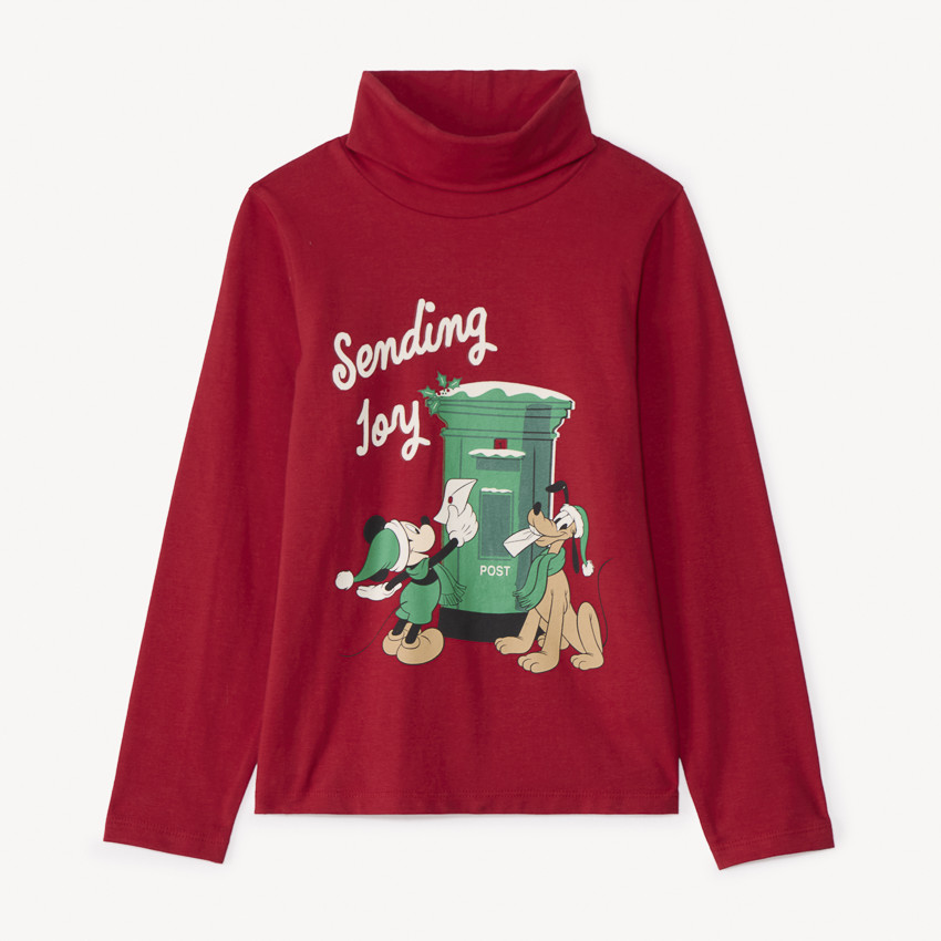 Sous-pull col roulé de Noël Mickey Disney garçon 