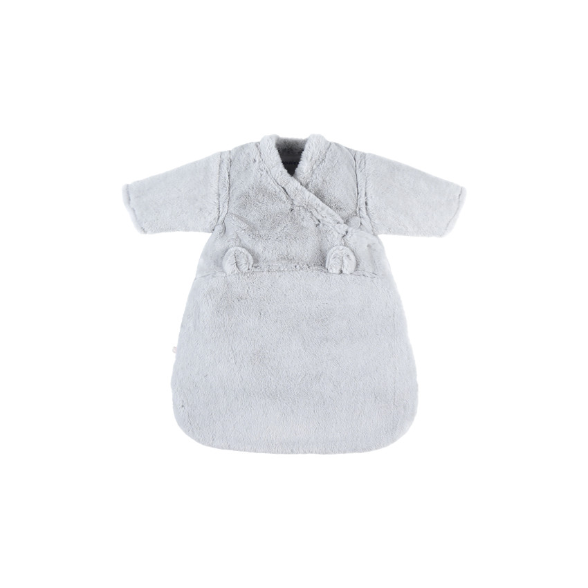 Gigoteuse à manches fausse fourrure grise 0-3m 50cm 