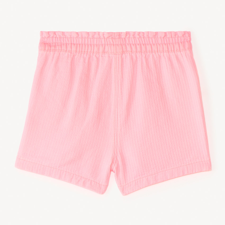 Short en toile coloris uni pour bébé fille 