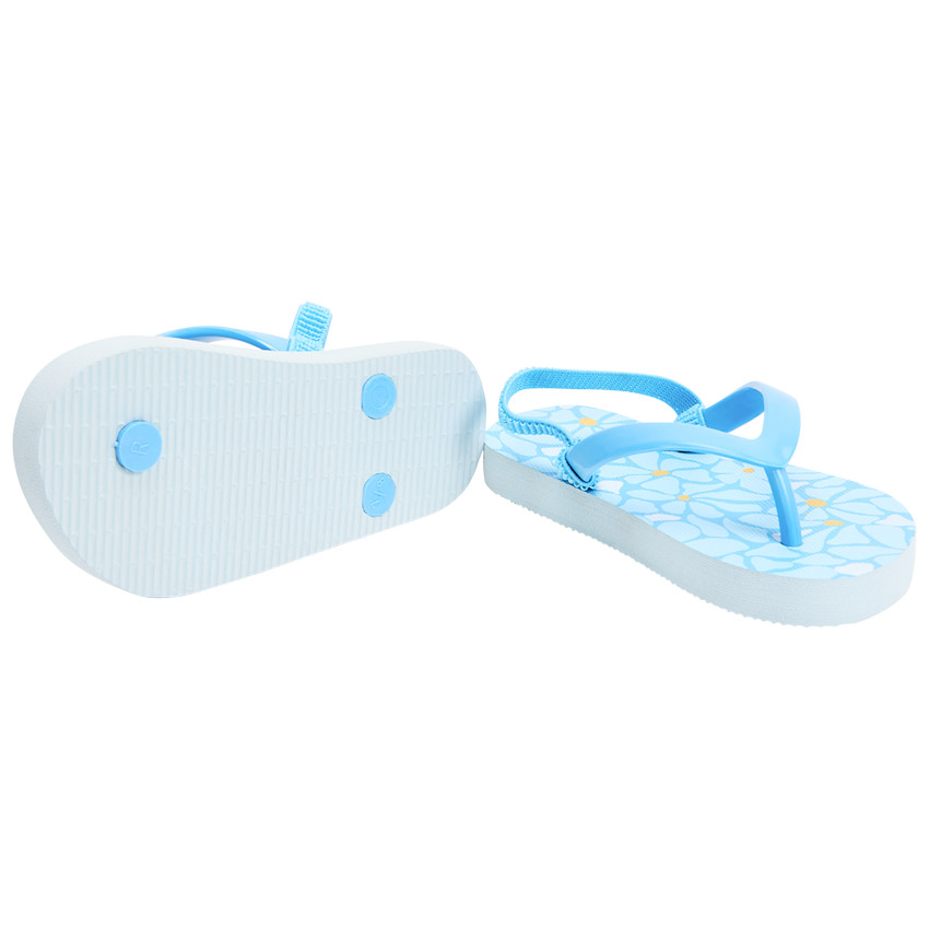 Tongs imprimé fleurs pour fille avec lanière selon la pointure 