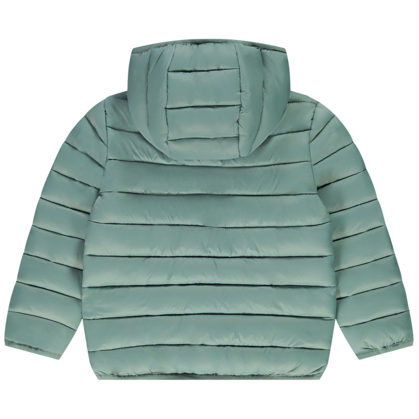 Lichte donsjas met kap tweekleurig voor jongen 