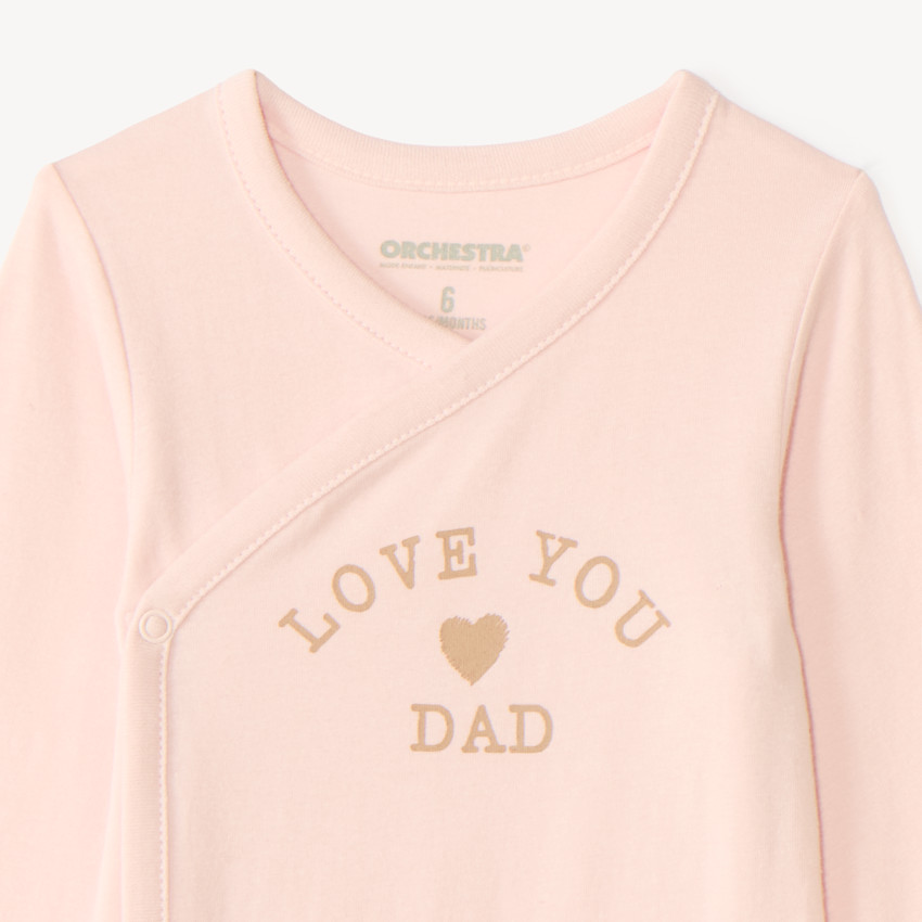 Set van 2 evoluerende lange mouw bodies voor babymeisjes 
