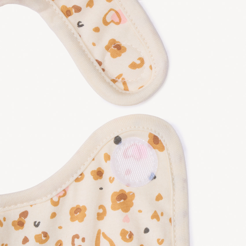 Set van 2 slabbetjes met luipaardmotief voor meisjesbaby's 