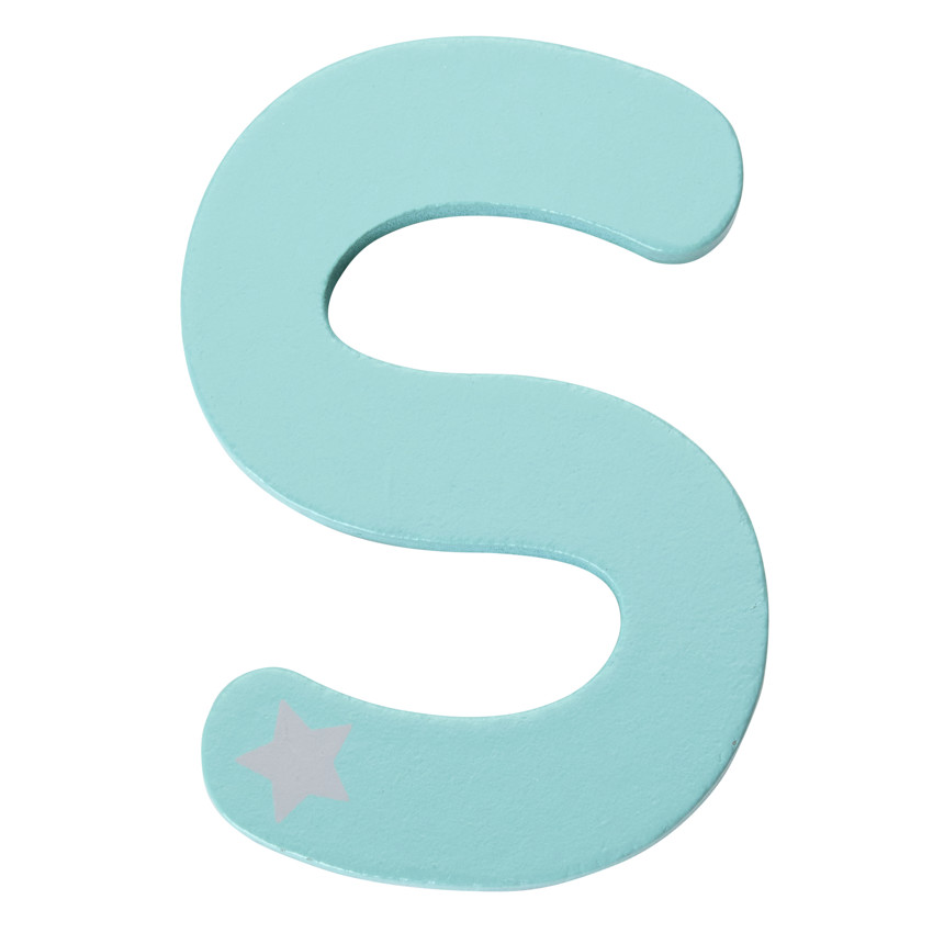 Houten decoratieve letter S 