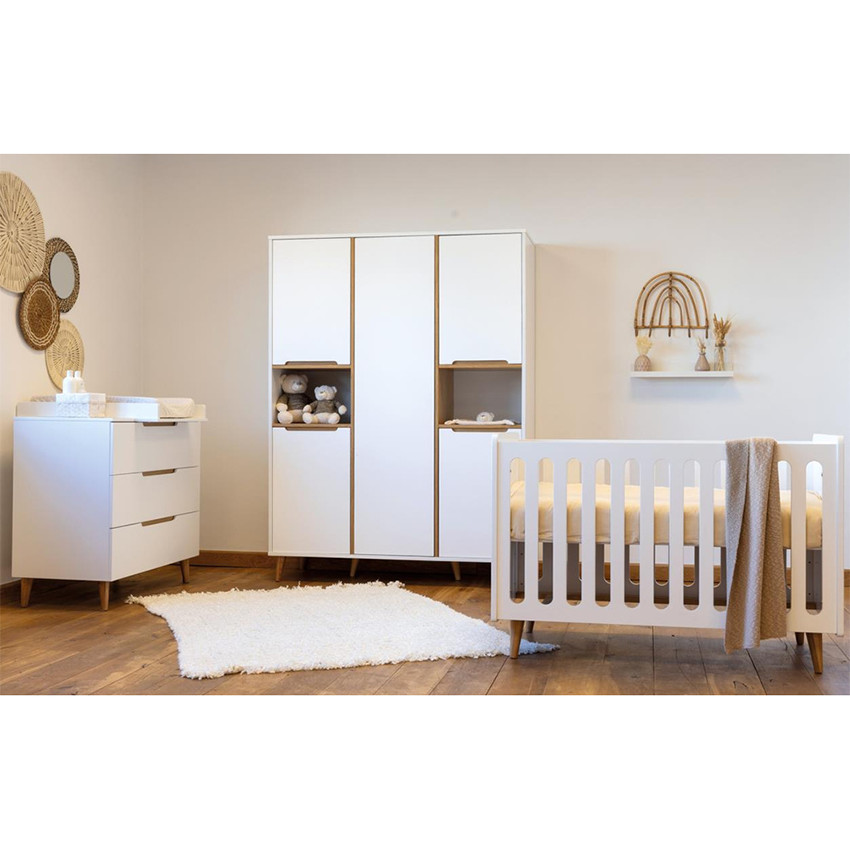 Lit Boho 70x140cm transformable en banquette White 