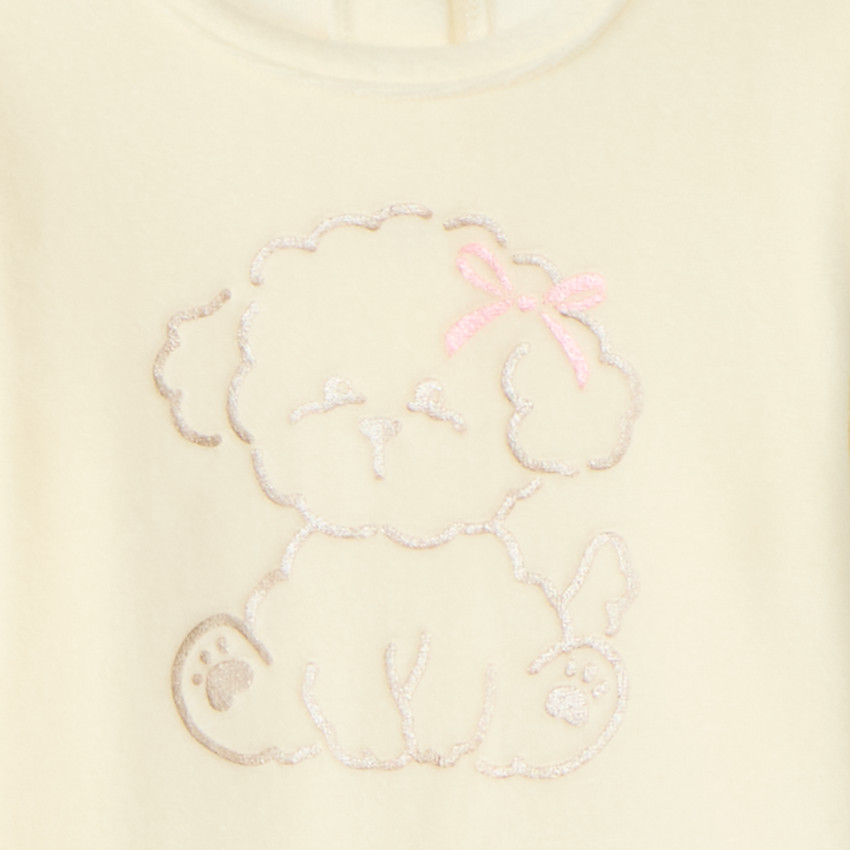Ensemble pyjama velours 2 pièces bébé fille print fantaisie 