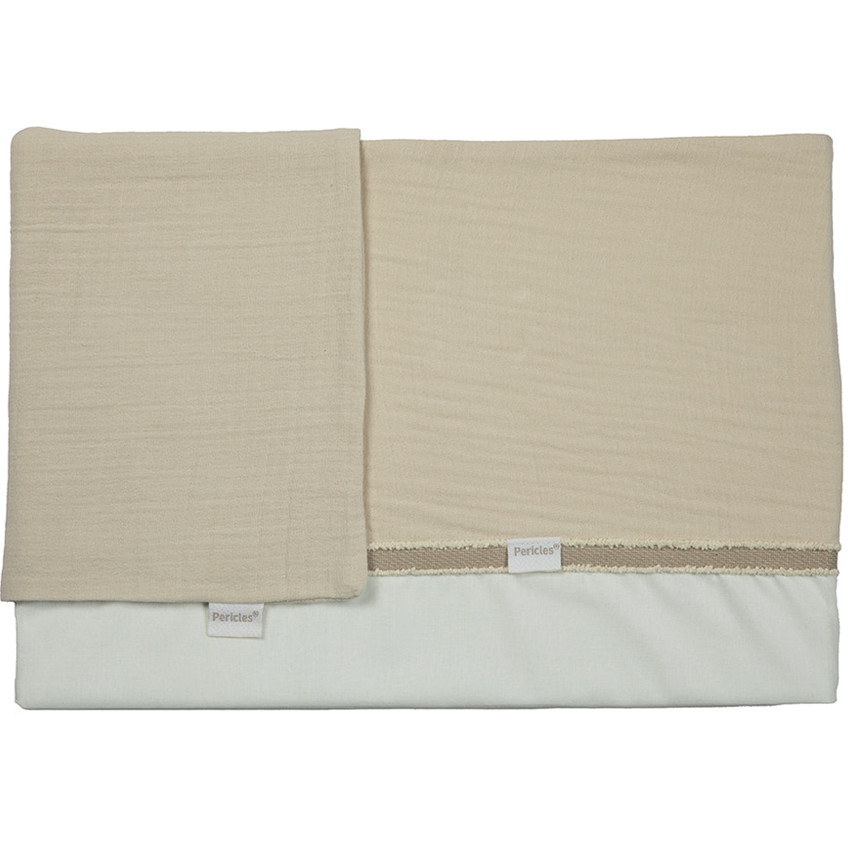 Drap + taie berceau - Crème 