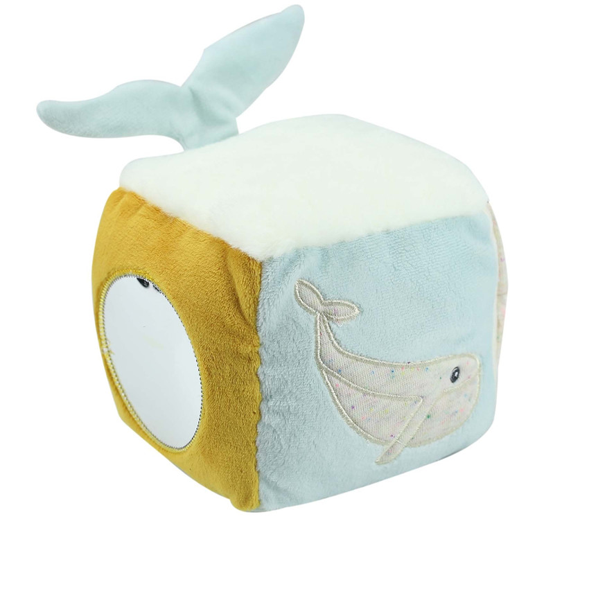 Cube d'éveil Irène la baleine 12x12cm 