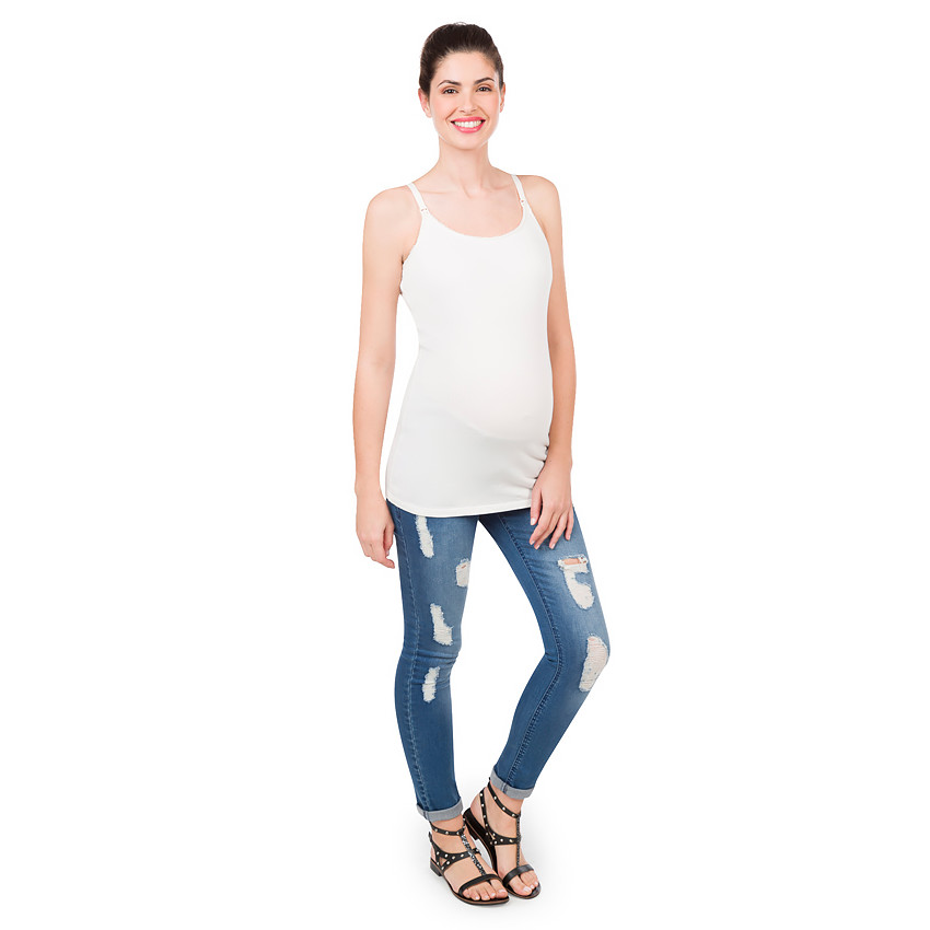 Lot de 2 débardeurs de grossesse et d'allaitement unis 