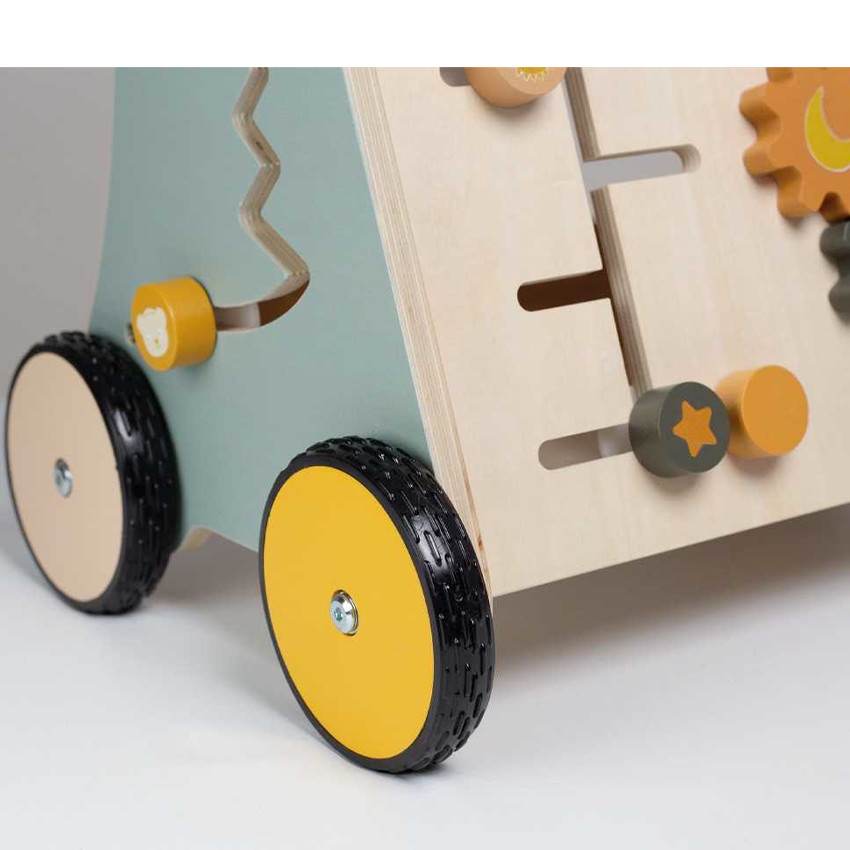 Loopwagen multi-aktiviteiten in hout - Multicolor 