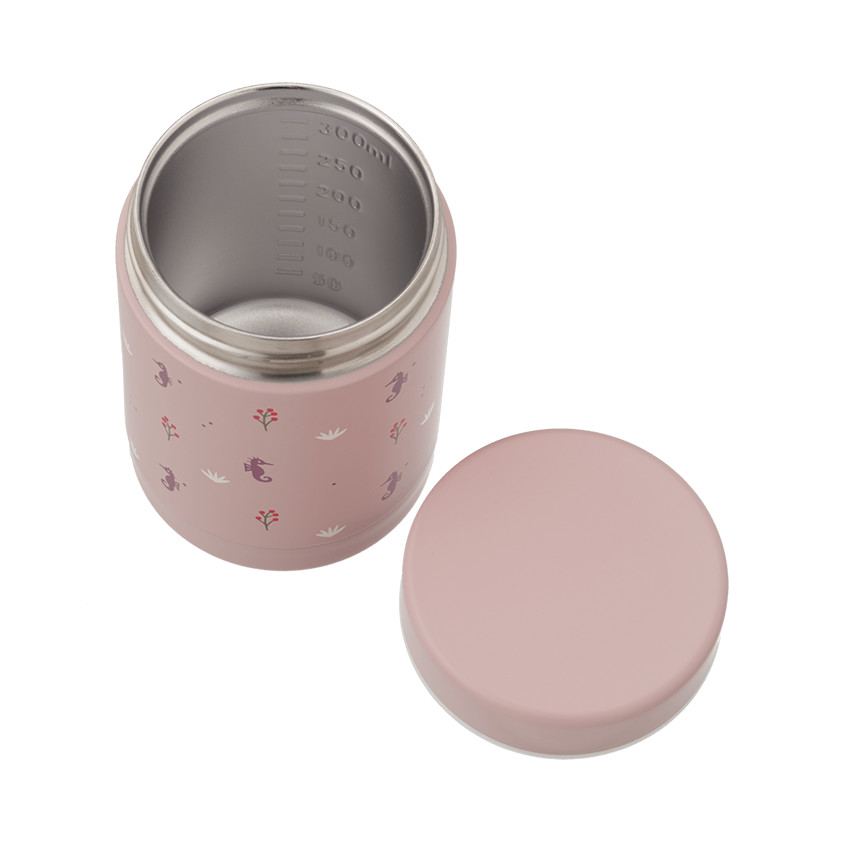 Pot alimentaire isotherme 300ml Hippocampe Rose  