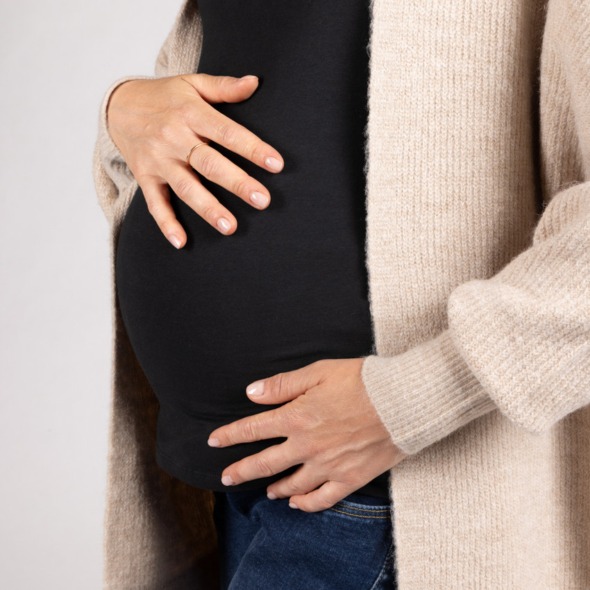 Gilet long à manches longues en tricot uni pour femme 