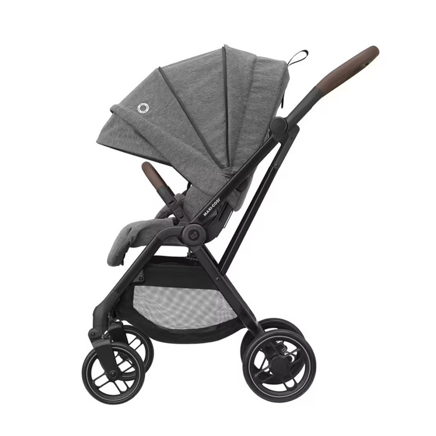 Poussette Leona 2 ultra compacte - Select Grey/ Brown leather 