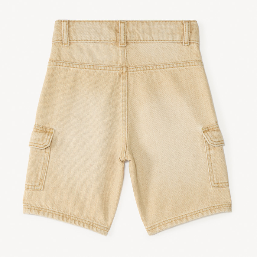 Bermuda style cargo en denim garçon 