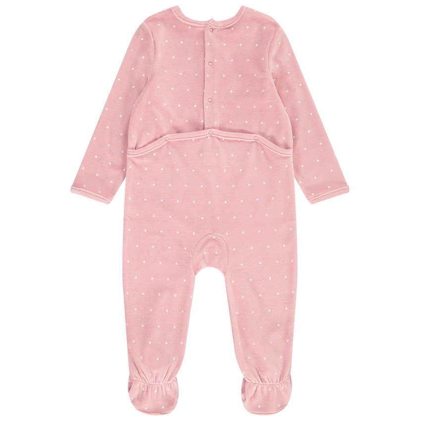 Dors-bien en velours à pois print Minnie Disney pour bébé fille 